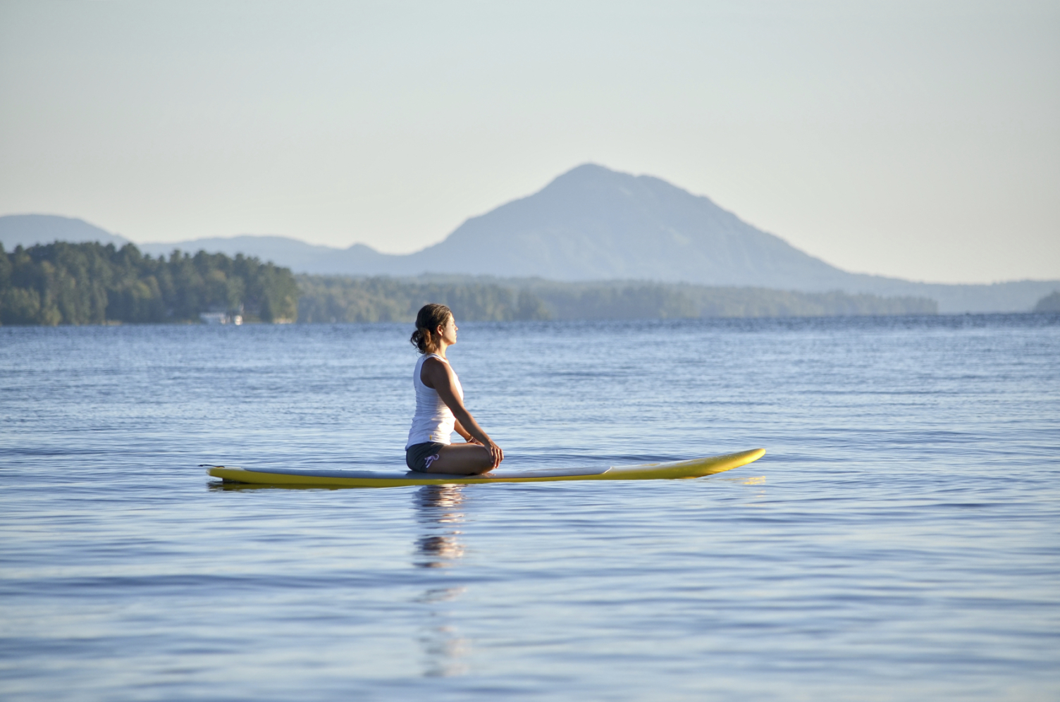 Woman on Stand Up Paddleboard, Yoga