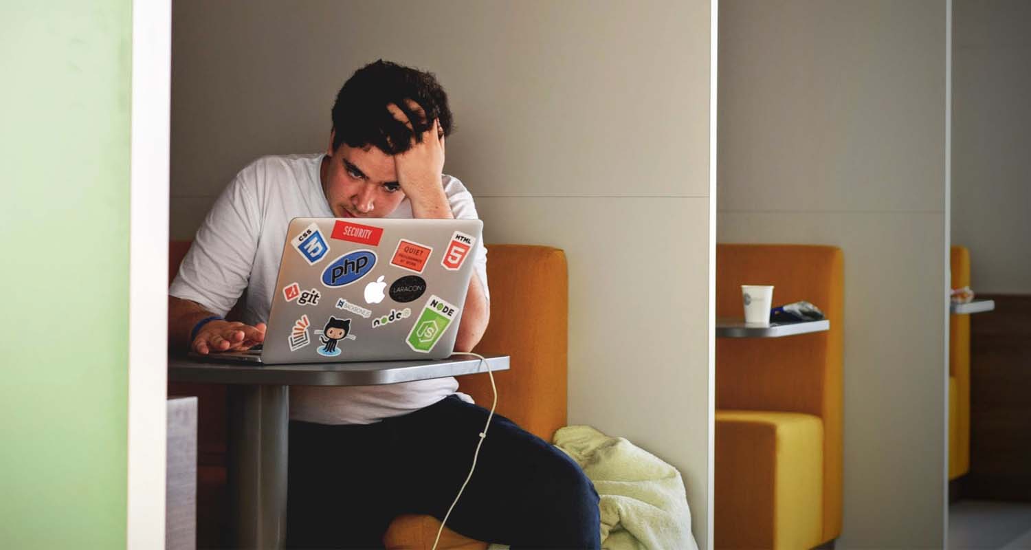 depression and brain degeneration_stress_at laptop