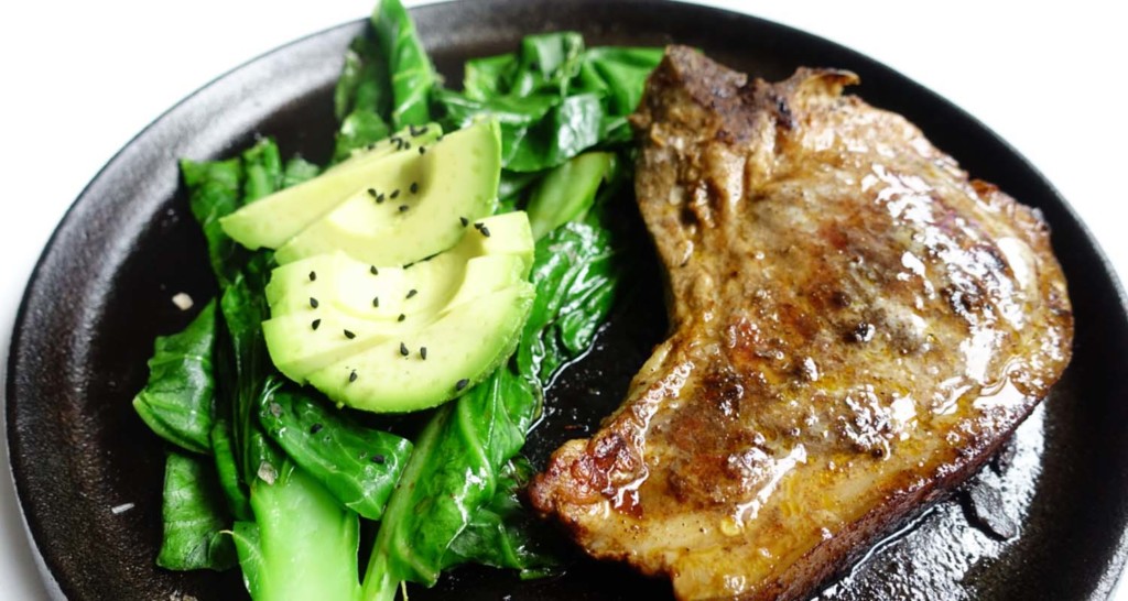 A Caribbean jerk spice marinade turns ordinary keto pork chops into a flavorful one-pan meal. Paleo-, keto- and Whole30-approved.