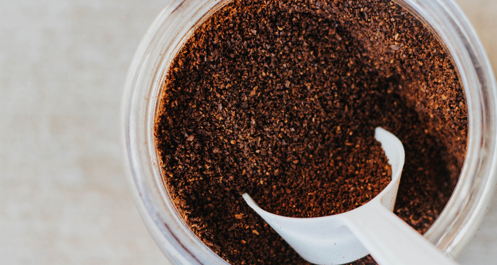 Close-up of coffee grounds