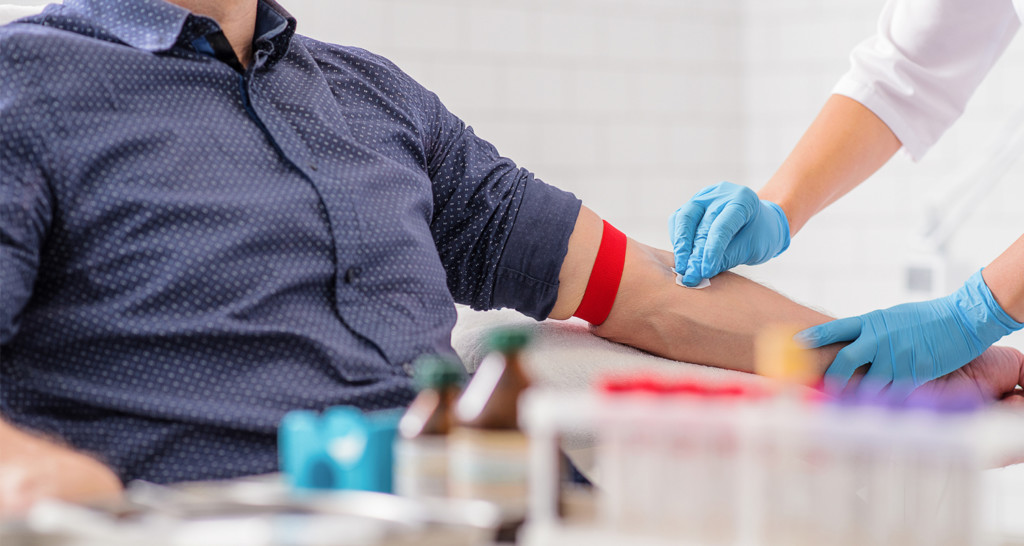 A man getting a blood test
