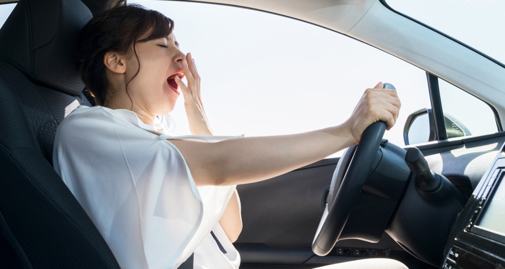 Yawning while driving